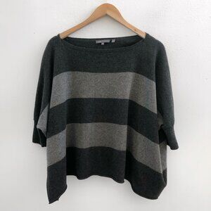 VINCE 100% Cashmere Striped‎ Boxy Sweater Size XS/S